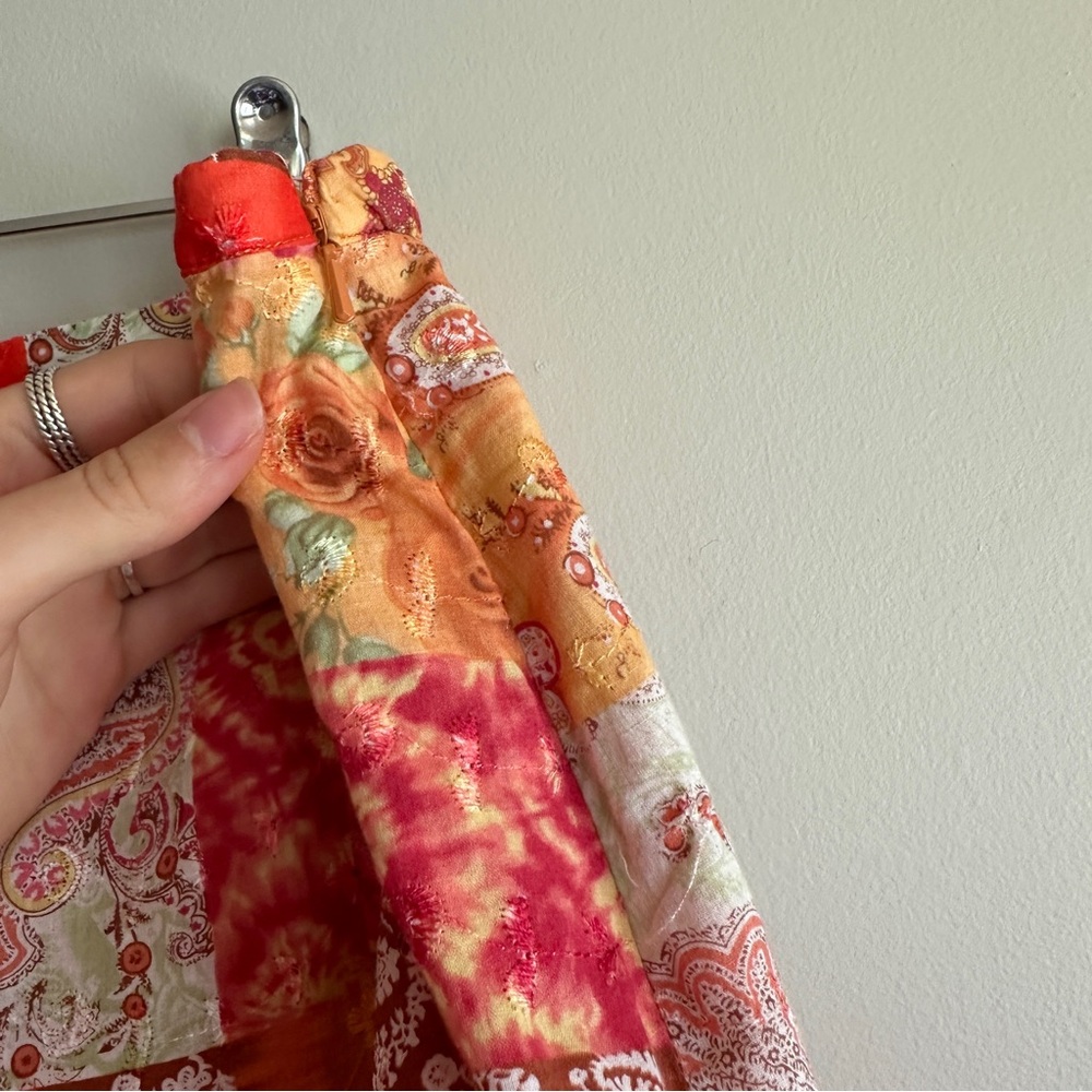 Christopher & Banks Colorful Patchwork A-Line Skirt - Picture 7 of 10